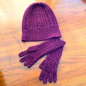 Ralph Lauren Cashmere Hat and Gloves Set XS/S.